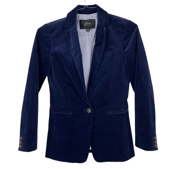 J. Crew Jackets & Blazers - J.CREW Blue Stretch Corduroy Parke Blazer Jacket
